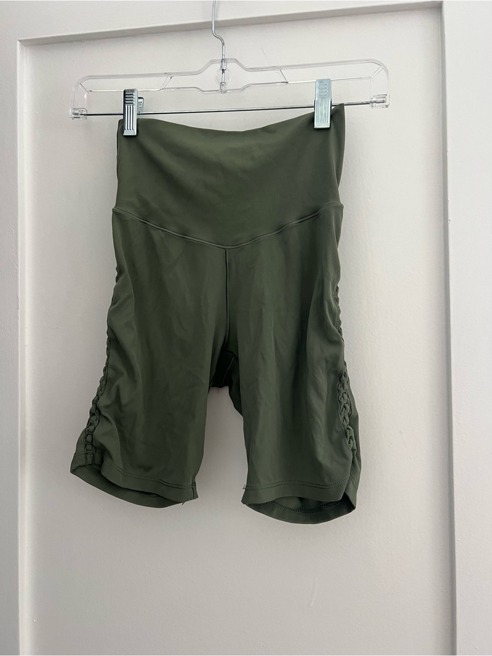 aerie Olive Green High-Waist Bike Shorts